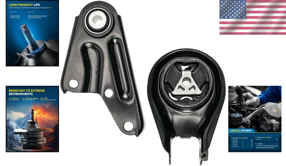 Soportes de motor y transmisión de acero duraderos para Mazda 3 2004-2013 y 5 2006-2015 Foto 2 de 4