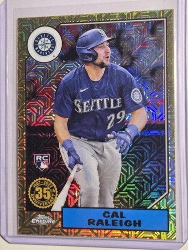 Cal Raleigh RC 2022 Topps Series 1 1987 Topps Chrome Silver Pack MOJO #T87C-16 - Picture 5 of 14