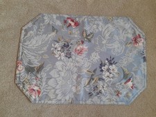 Beautiful Flowery Formal Material Table Mats X4 (Also For Sale Matching Napkins)