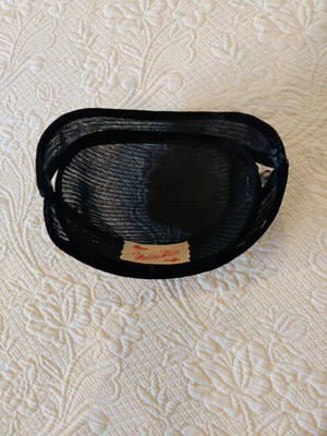 Vintage Modern Miss Black Calot Juliet Hat W Velvet Piping  display picture 1