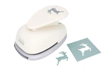 Bira Craft 2 inch Reindeer Lever Action Punch Christmas off-white 