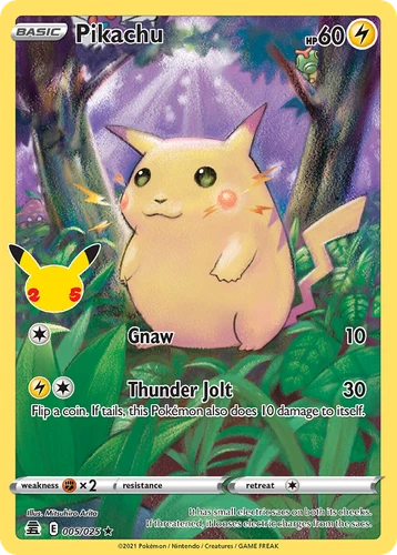 Pokemon Celebrations Rare Pikachu 005/025 - Near Mint (NM)