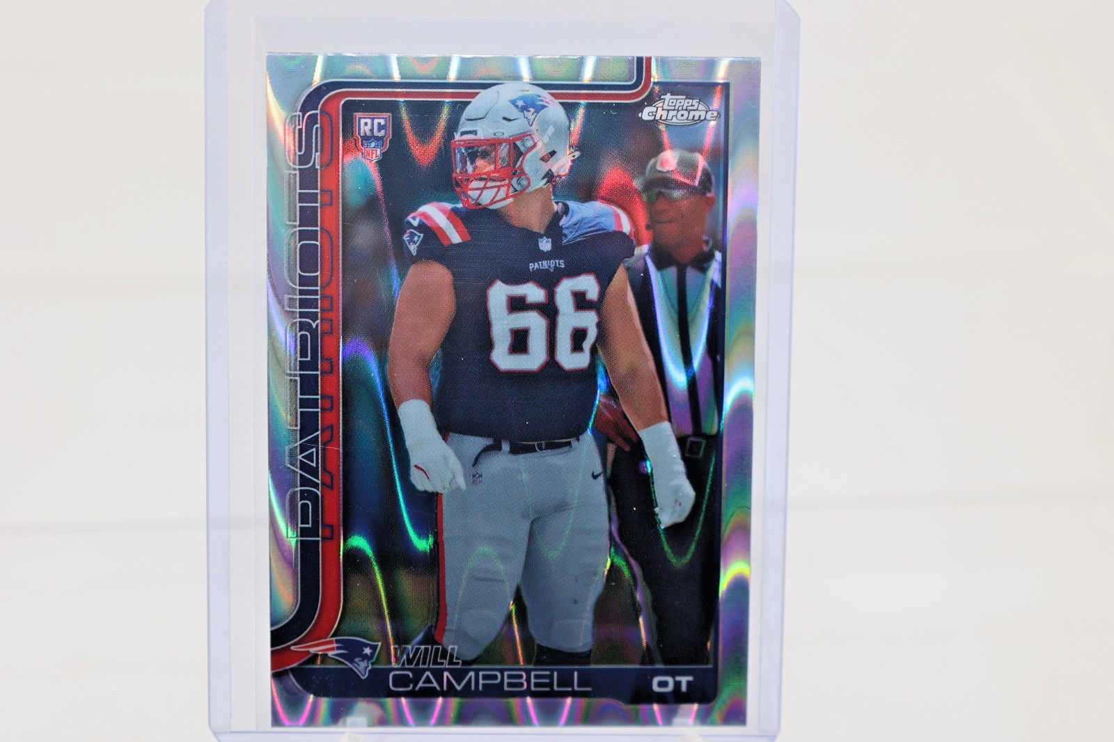 Will Campbell 2025 Topps Chrome #379 Ray Wave New England Patriots