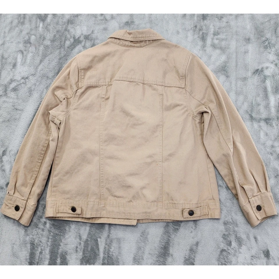 Chaqueta vaquera clásica de algodón Jessica London talla 12 algodón tostado camionero informal Foto 3 de 4