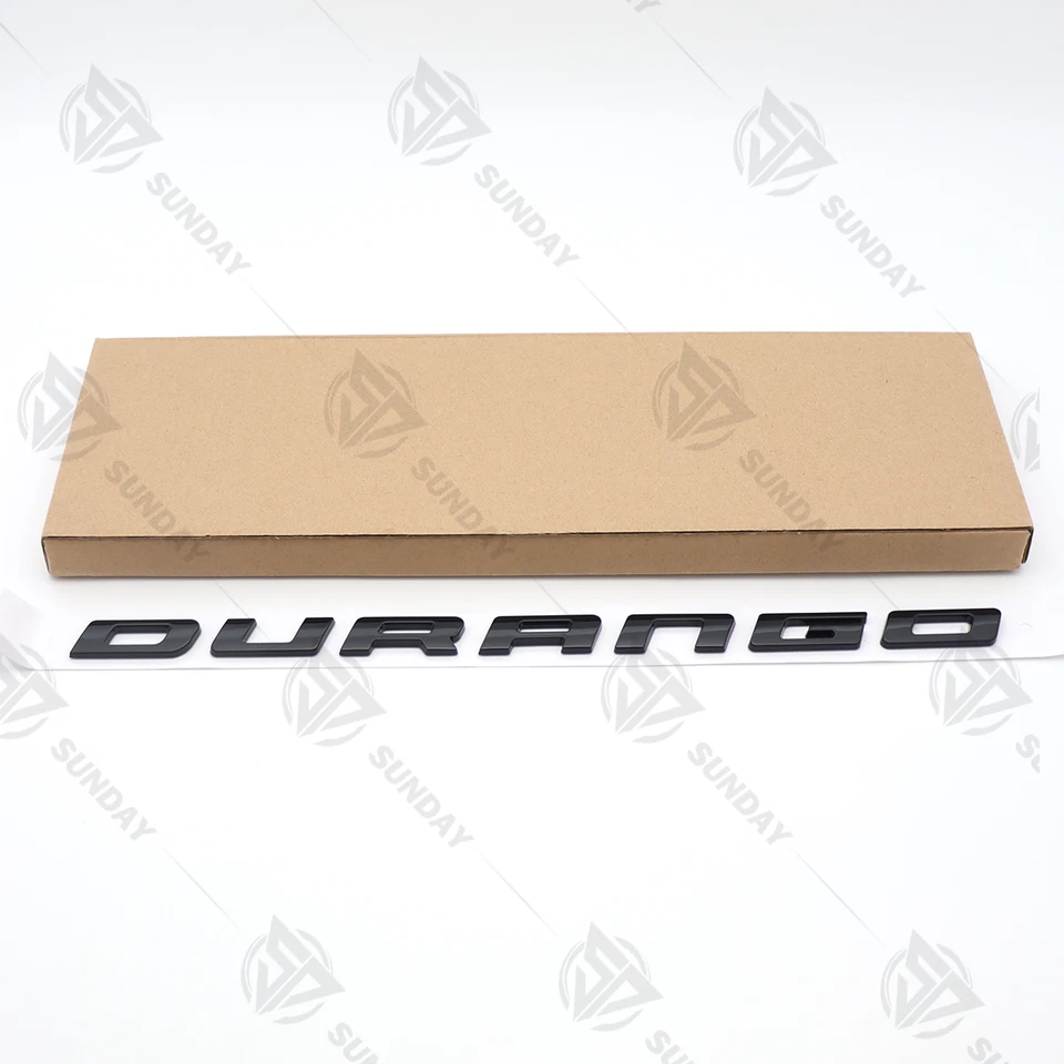 For 2014-2024 Durango Tailgate Letters Gloss Black Emblem Nameplate Badge Foto 3 de 4