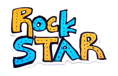 ROCK STAR - Logo Cut Sticker Decal Band Music Nickelback Rock Star