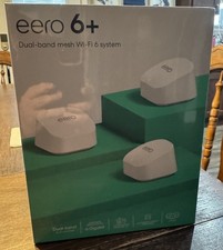 Eero 6 Dual Band  Wi-Fi Router Mesh System  White 3-Pack  SEALED 