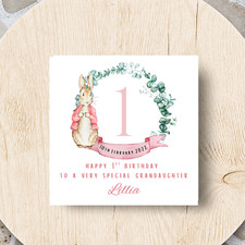 personalised custom 1st birthday grandaughter card