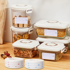 2 Rolls 1000 Pieces Removable Food Stickers 1 X 2 Inch Food Freezer Lables