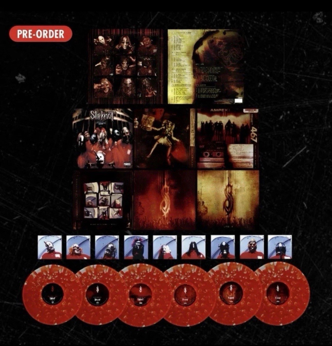 SLIPKNOT 6LP (25TH ANNIVERSARY BLOOD SPLATTER BOX SET) LE