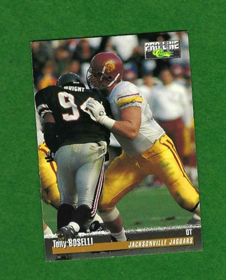 1995 Classic Pro Line Tony Boselli RC Jacksonville Jaguars #284