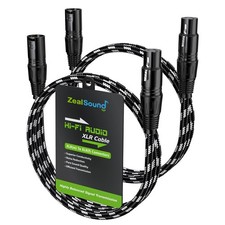 XLR Cables 6.6ft 2 Pack–Balanced Microphone Cable Male to Female,Shielded OFC...