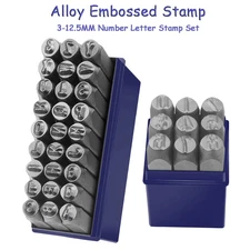 Stamp Set 3-12.5 mm Alloy Steel Digital Punch Metal Leather Carving