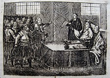 JOHANN KONRAD BISCHOF VON BASEL VERHANDELT MIT DEN UNTERTANEN VON MÜNSTERTAL CH
