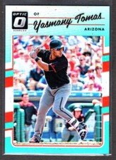 YASMANY TOMAS  DBACKS  2017 DONRUSS OPTIC #67 - TEAL HOLO PRIZM #ed/299