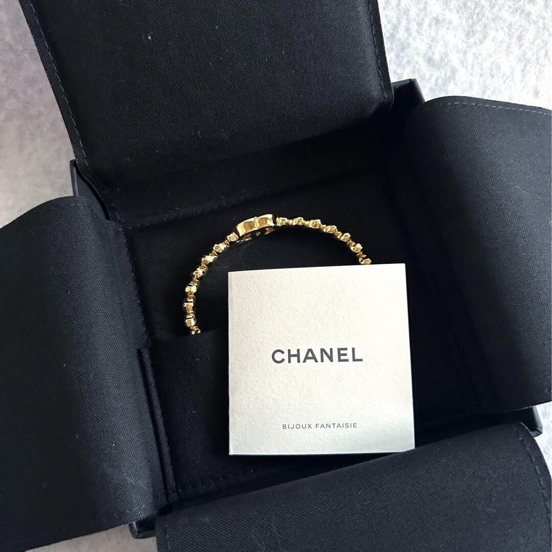 MINT CHANEL bangle S size coco mark rhinestone gold logo MINT CHANEL bangle S size coco mark rhinestone gold logo
