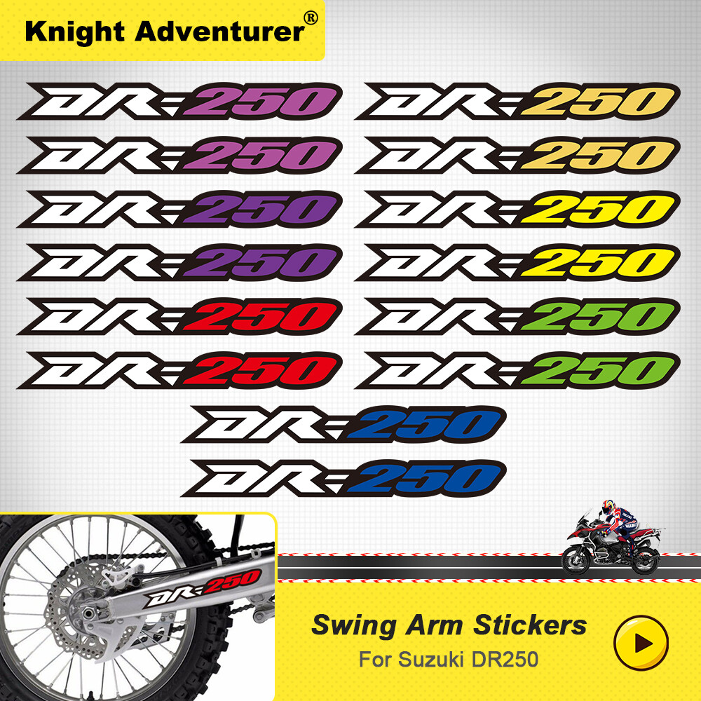 Suzuki DR250 Swingarm Stickers Decals DR 250 Graphics kit dirtbike