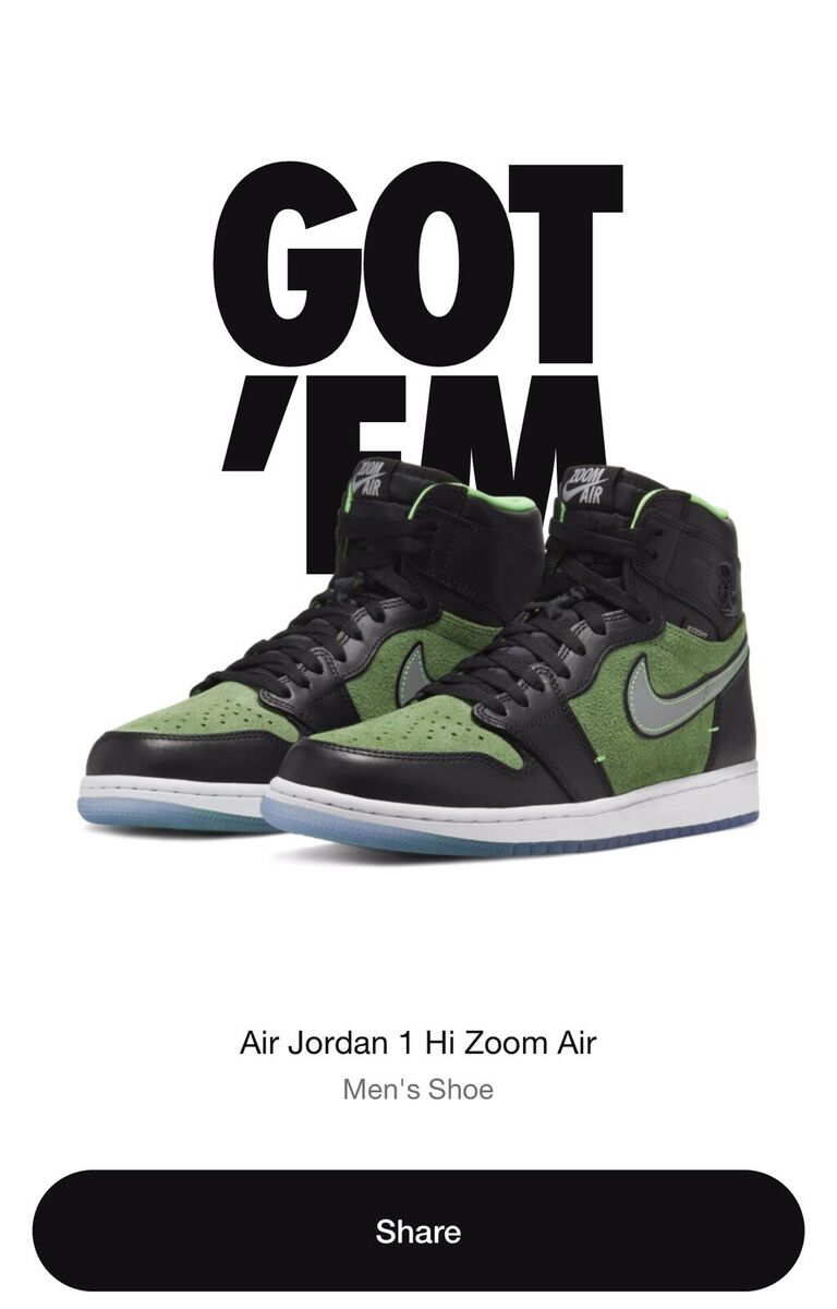 Nike Air Jordan 1 High Zoom Zen Rage Green Black White