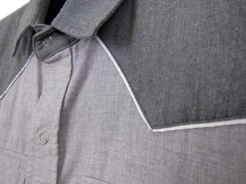 Band of Outsiders grau angerautes Flanell Western Hemd Gr. 0 XS - Bild 4 von 9