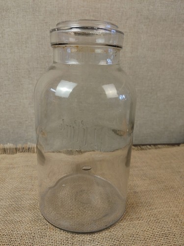 Rare Antique Fruit Jar Emb." The Clyde" In Script & Circle 1/2 Gallon Size! - Picture 6 of 9