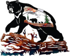 Metal Decor Bear Metal Wall Art Trees Personality Black Bear Animal Decoration f