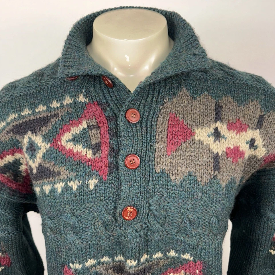 Boston Traders Suéter Lana Suroeste Pullover Esquí De Colección Años 90 Para Hombre Grande Foto 4 de 4