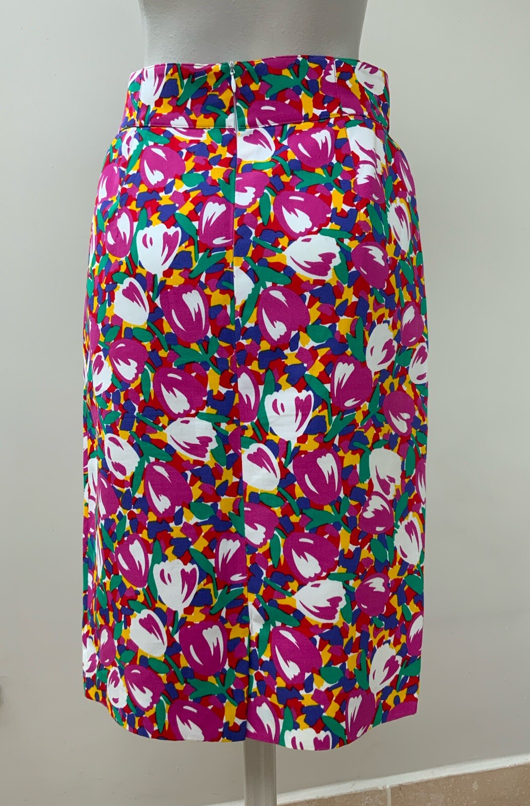 Designer Escada Vintage Floral Print Cotton Pencil Skirt UK10 EU38 ExCon RRP£350 image 7