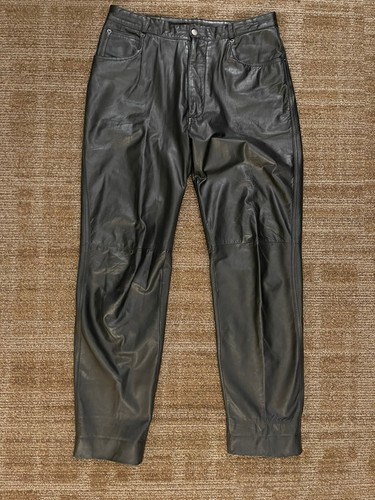 IOU Mens Leather Pants Size 32 - Picture 5 of 8