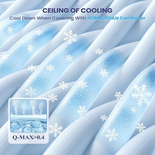 Cooling Comforter King Size, Cooling Blankets Hot Sleepers,Lightweight Comforter - Picture 6 of 7