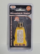 Receptacle Tester Tool Ideal for 110-125 VAC 3 Wire Receptacles New Sealed 