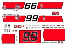 99 Tim Richmond UNO Chevrolet 1/64th HO Scale Slot Car Decals