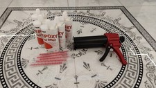 Ivory White Epoxy Grout Full Room Bundle With Caulking Gun And Nozzle 