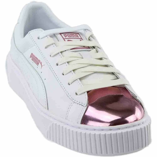 puma basket platform pink