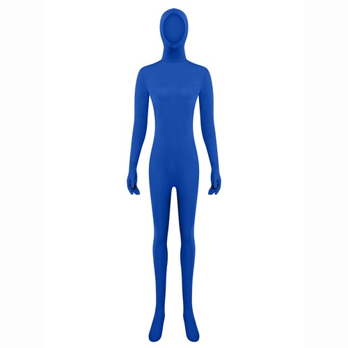 Unisex Women Men Jumpsuit Dance Bodysuit Gymnastics Leotard Stretch Hooded Suit - Picture 62 of 111