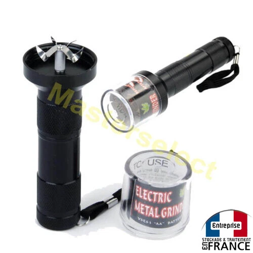 Grinder mélangeur électrique de tabac en métal de couleur noir