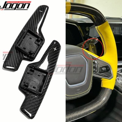 Carbon Paddle Shifters Steering Wheel For Corvette C8 Stingray Z51 Z06 Coupe 20+