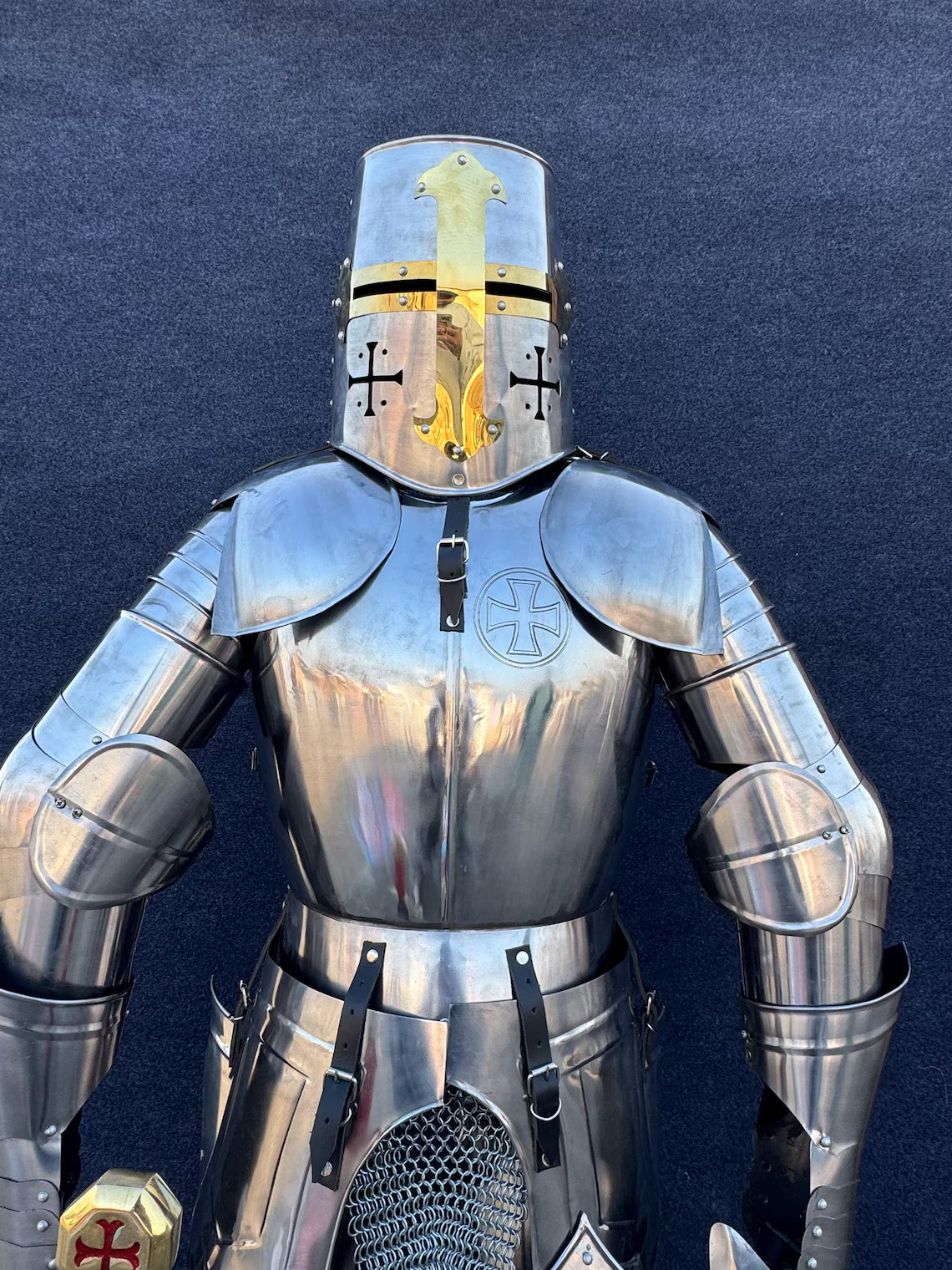 Templar Armor Suit - Templar Crusader Full Body Armor Suit - With Complete Stand