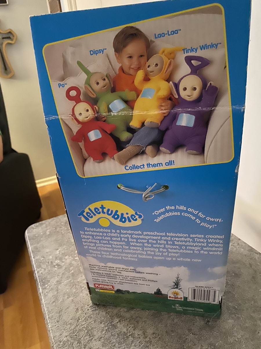 Vintage 1998 Playskool Teletubbies Talking Dipsy Plush Brand New