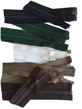  Opti Zip Nylon coil Open ended Black White Green chocolate Beige 75cm - 56cm