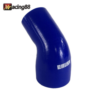 New 4'' to 3 Inch 45 Degree Elbow Blue Silicone Reducer Coupler Turbo Intake Pipe