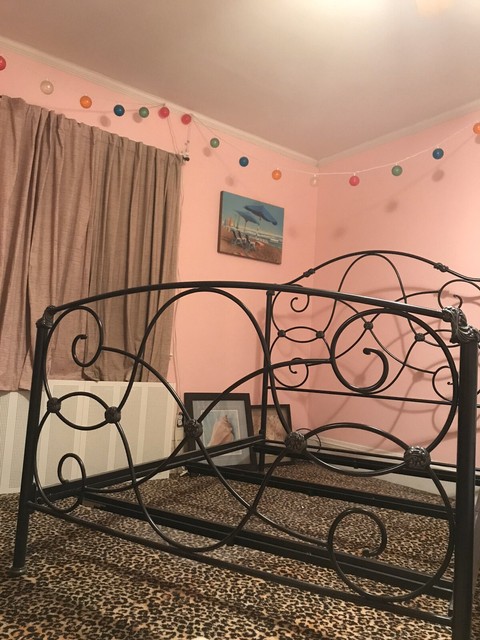 Wildon Home Scarlett Wrought Iron Headboard Footboard For Sale