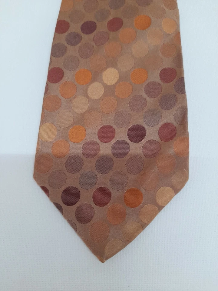 STRELLSON cravatta tie 100%seta multicolore geometrico necktie A175 - Imagen 3 de 4