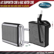 A/C Evaporator Core & HVAC Heater Core for Dodge Ram 1500 2500 3500 To 3/16/06