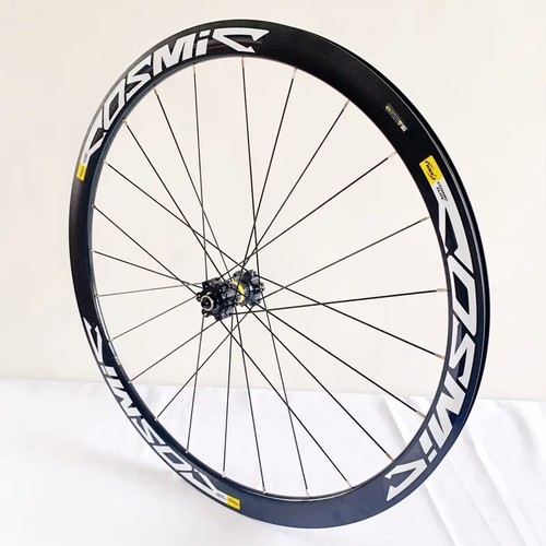 700C 6061 set ruote bici da strada clincher asse passante blocco centrale mozzi freno a disco - Foto 2 di 11