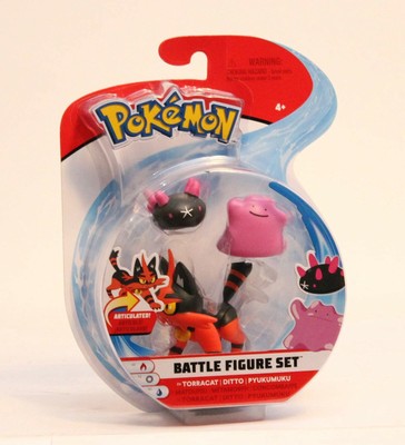 Pokemon Battle Figure Set Featuring Torracat Ditto ...