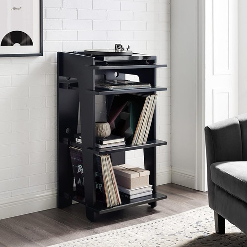 Crosley Furniture Soho Turntable Stand, Black - Picture 4 of 7