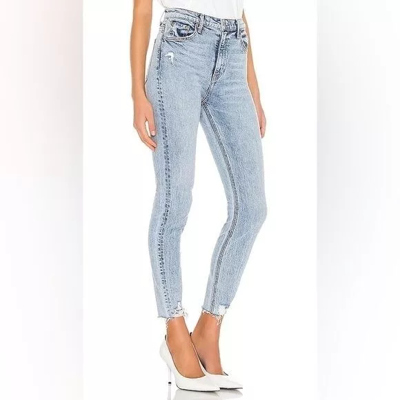 GRLFRND Kendall Frayed Ankle Skinny Jeans in Lift Me Up Size 26