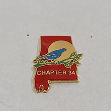 Telephone Pioneers Of America Alabama Metal Enamel Lapel pinback