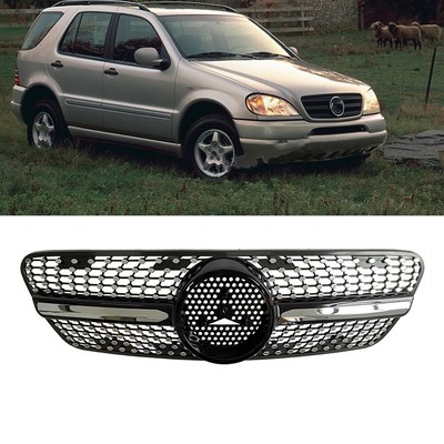 Car Front Bumper Grille Diamond Look For Mercedes Benz W163 Ml Gt 1999 00 04 Ebay