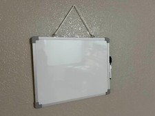 MaxGear Small White Board Aluminum Frame, 11"x14" Double-Sided Dry Erase Board,